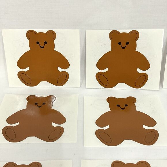 Vintage Mrs Grossman's Large Teddy Bear Sticker Lot of 12 Stickers Perforated - Picture 2 of 3